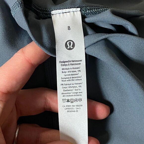Lululemon Size 8 Align Pant High Rise with Pockets 25" Inseam Oil Grey - Picture 4 of 6
